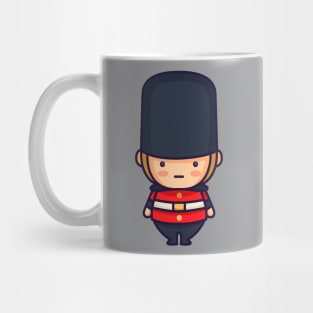 Cute British Royal Guard Cartoon Mug